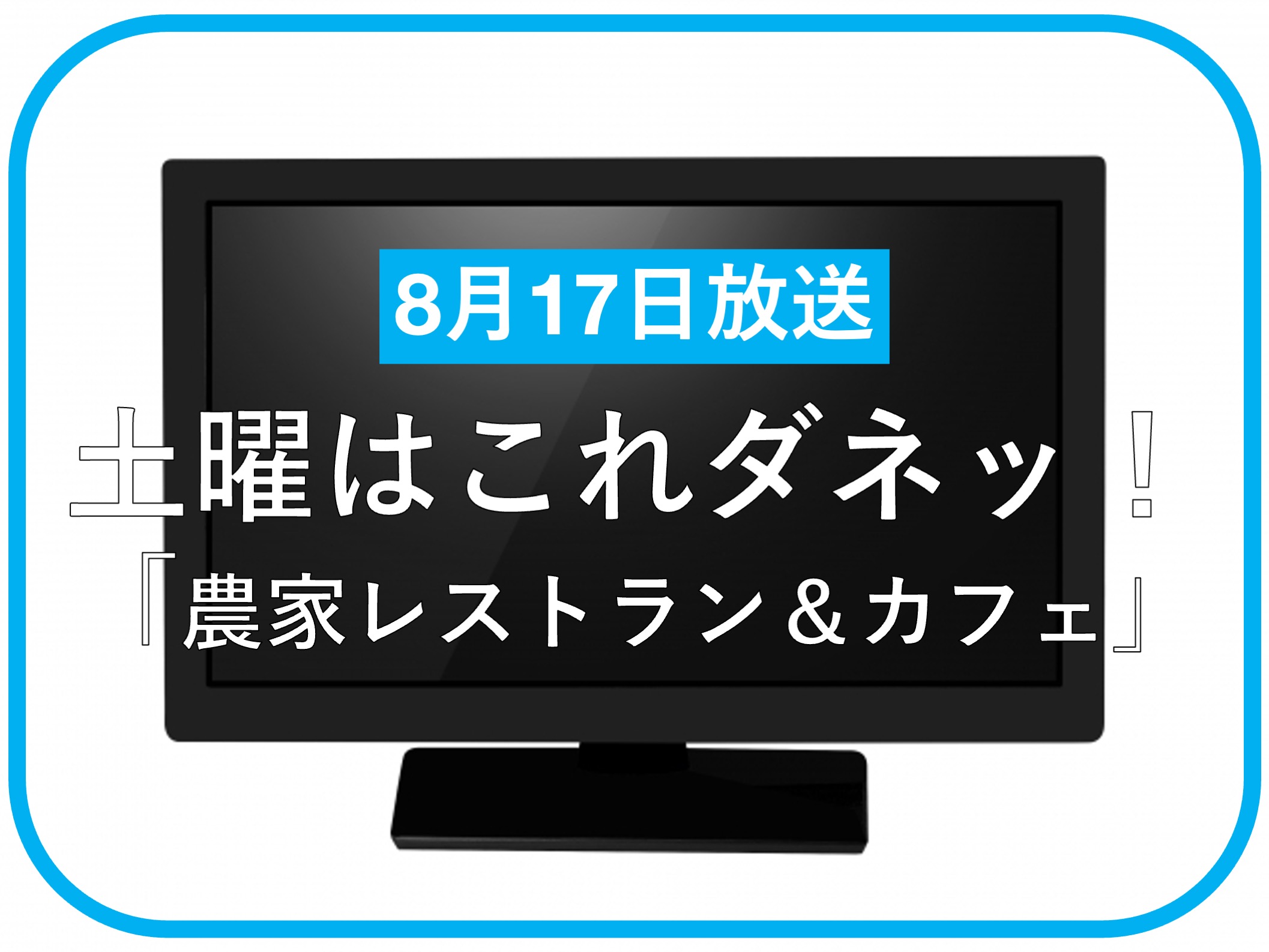 土曜はこれダネッ！