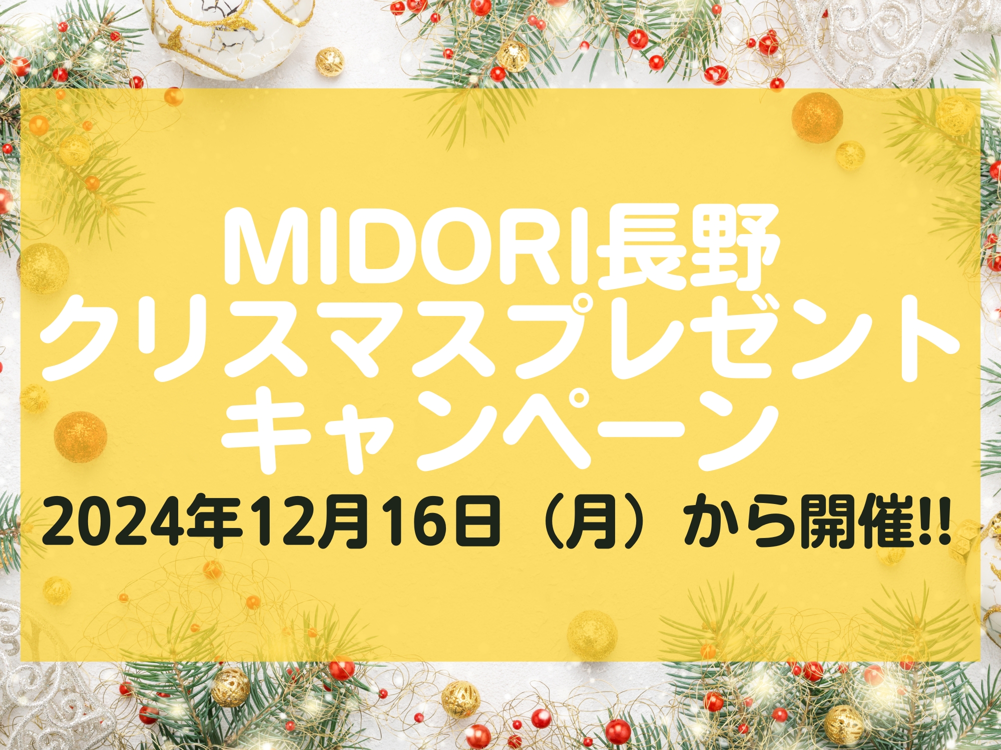 MIDORI長野クリスマスプレゼントキャンペーン