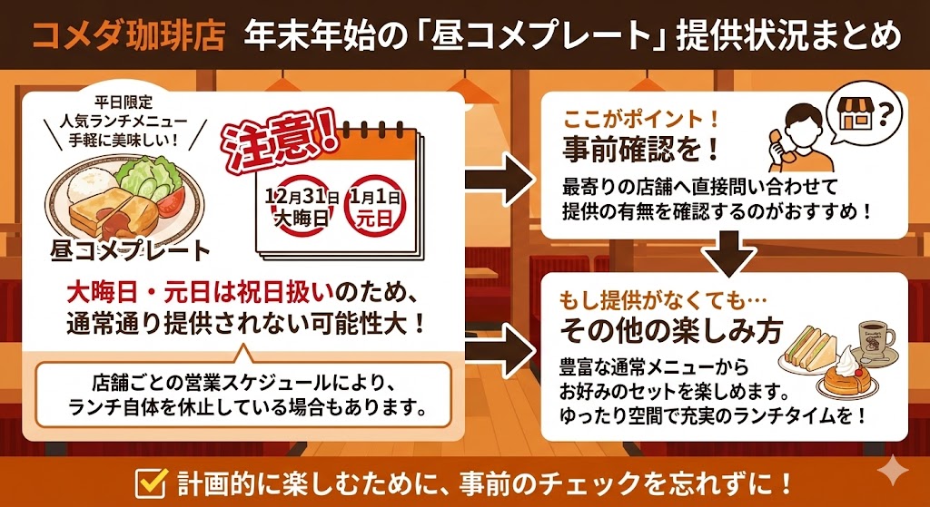 コメダ珈琲店 年末年始