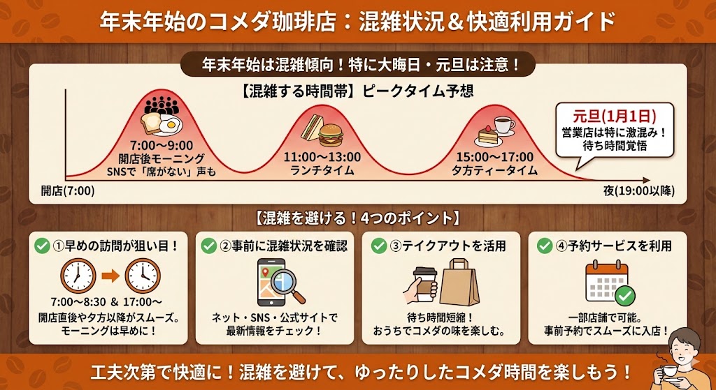 コメダ珈琲店 年末年始