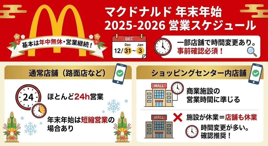 マクドナルド 年末年始