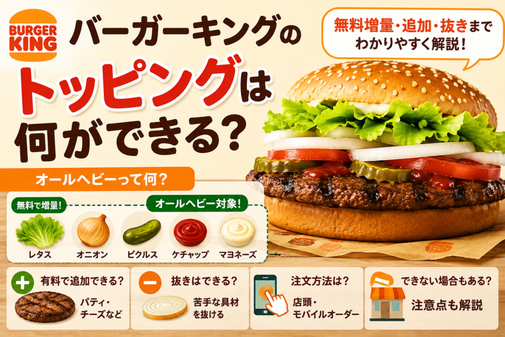 バーガーキング トッピング