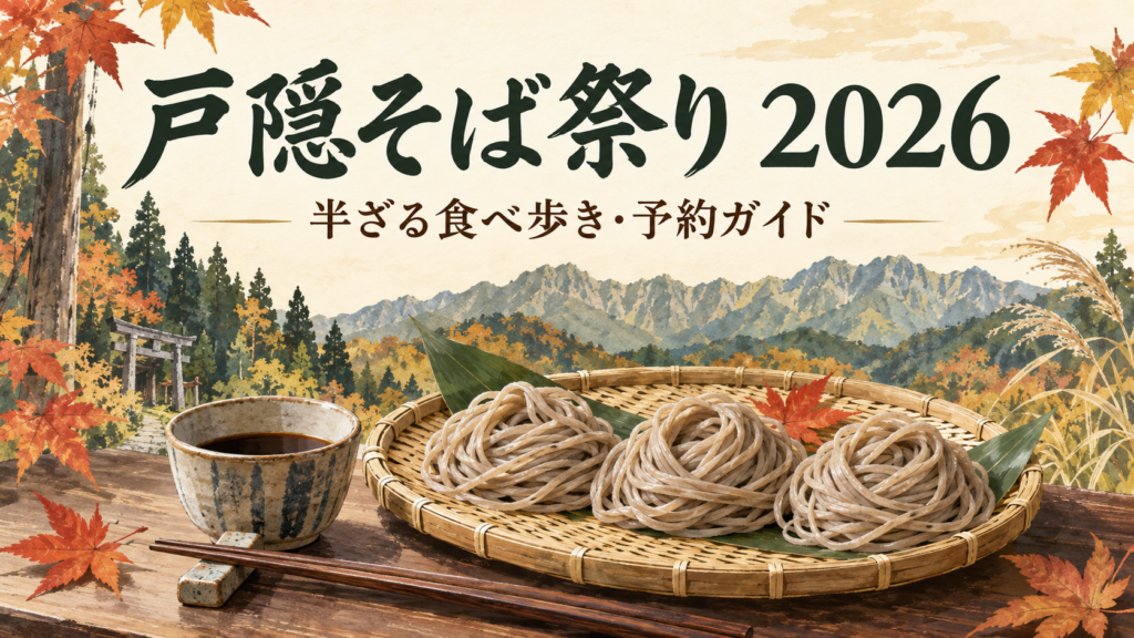 戸隠そば祭り2026｜半ざる食べ歩きの予約・除外日と新そば献納祭の日程