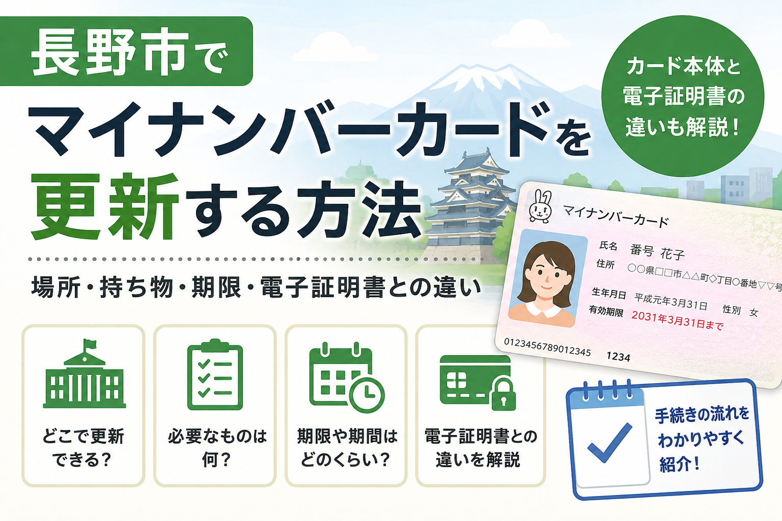 長野市 マイナンバーカード 更新
